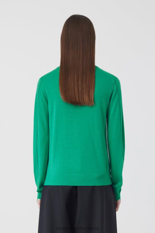 Kleidung neues Grün 0RP8Z427 CLOSED Rundhalspullover aus Bio-Baumwolle Frauen