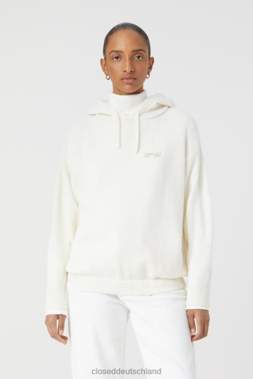 Kleidung Elfenbein 0RP8Z1510 CLOSED Kapuzenpullover stricken Frauen