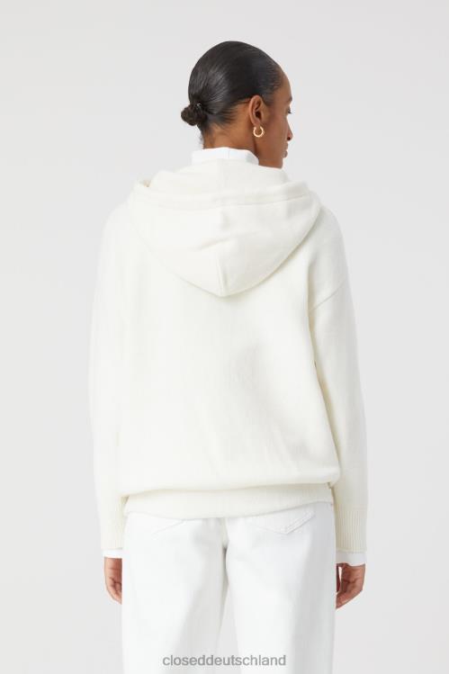 Kleidung Elfenbein 0RP8Z1510 CLOSED Kapuzenpullover stricken Frauen