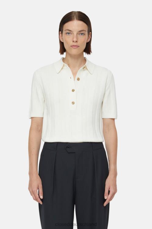 Kleidung Elfenbein 0RP8Z382 CLOSED Poloshirt aus Kaschmirmix Frauen