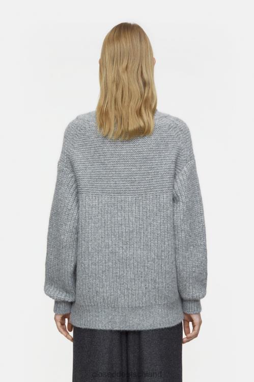 Kleidung Grau meliert 0RP8Z326 CLOSED klobiger Rollkragenpullover Frauen