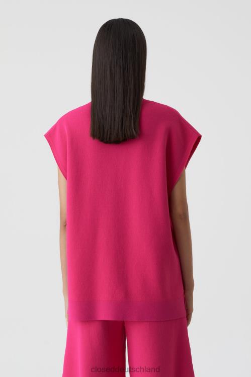 Kleidung Himbeerrosa 0RP8Z1517 CLOSED ärmelloser halber Reißverschluss Frauen