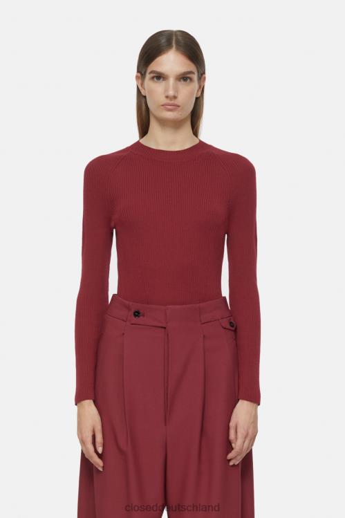 Kleidung Marmelade 0RP8Z349 CLOSED geripptes Langarmshirt Frauen