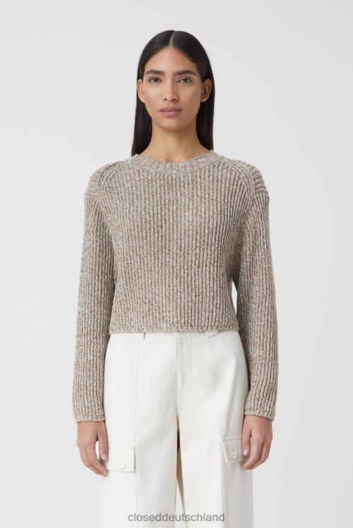 Kleidung Muskatnuss 0RP8Z1469 CLOSED Rundhalsausschnitt aus Bio-Baumwolle Frauen