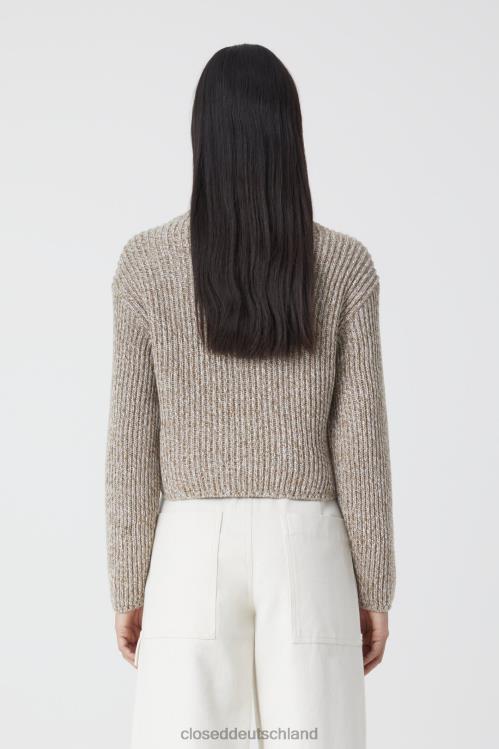 Kleidung Muskatnuss 0RP8Z1469 CLOSED Rundhalsausschnitt aus Bio-Baumwolle Frauen