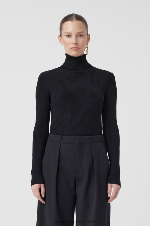 Kleidung Schwarz 0RP8Z1522 CLOSED Rollkragenpullover aus Bio-Wolle Frauen