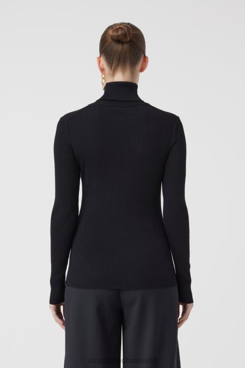 Kleidung Schwarz 0RP8Z1522 CLOSED Rollkragenpullover aus Bio-Wolle Frauen