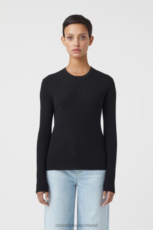 Kleidung Schwarz 0RP8Z1529 CLOSED Feinstrick-Longsleeve Frauen