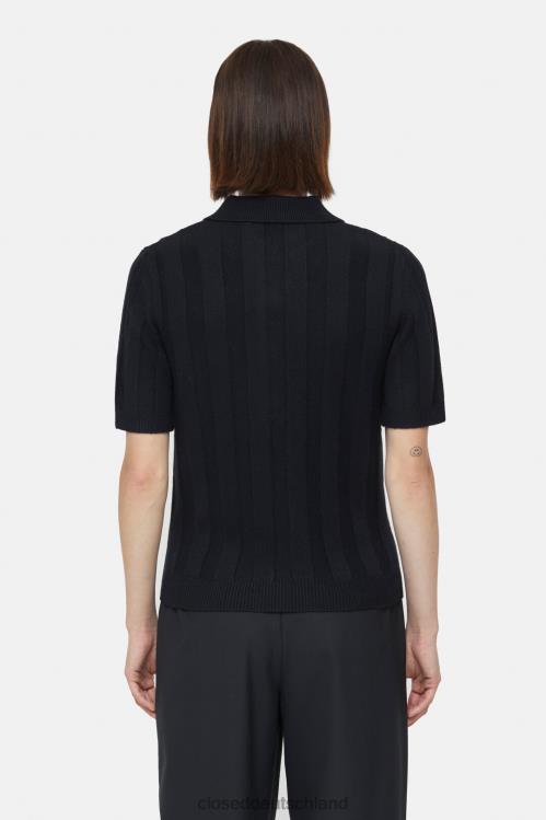 Kleidung Schwarz 0RP8Z360 CLOSED Poloshirt aus Kaschmirmix Frauen