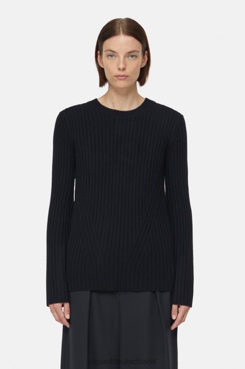 Kleidung Schwarz 0RP8Z363 CLOSED Langarmshirt aus Kaschmirmix Frauen