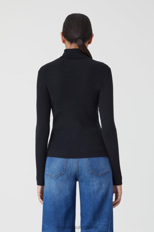 Kleidung Schwarz 0RP8Z386 CLOSED Rollkragen-Langarmshirt Frauen