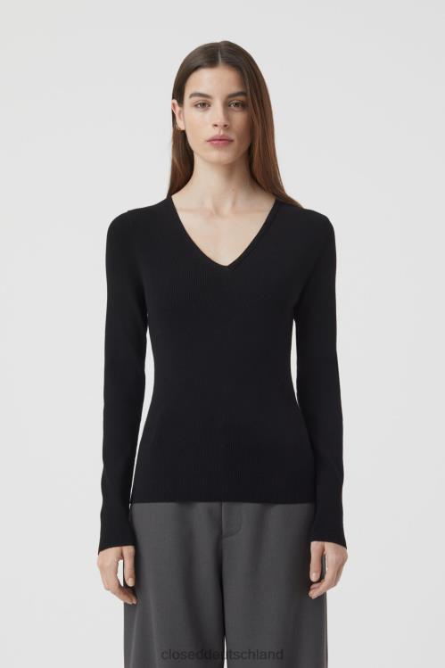 Kleidung Schwarz 0RP8Z390 CLOSED geripptes Langarmshirt Frauen