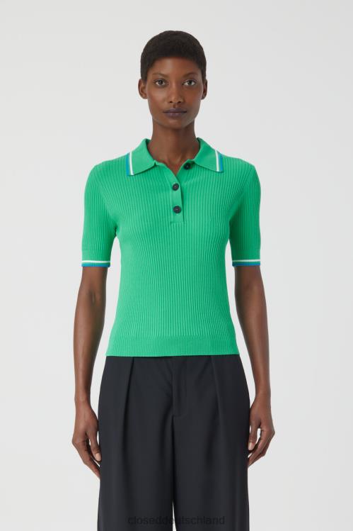 Kleidung Smaragdgrün 0RP8Z1523 CLOSED Kurzarm-Polo Frauen