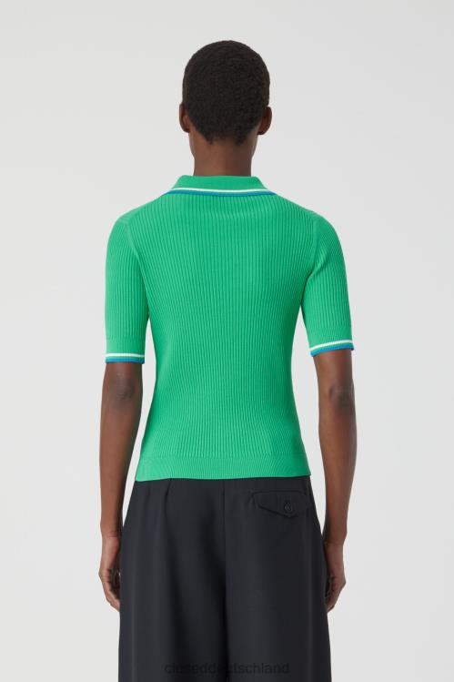 Kleidung Smaragdgrün 0RP8Z1523 CLOSED Kurzarm-Polo Frauen