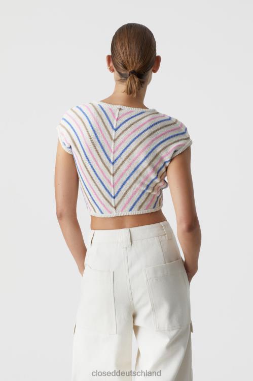 Kleidung Weiß 0RP8Z1471 CLOSED geknotete Strickweste Frauen