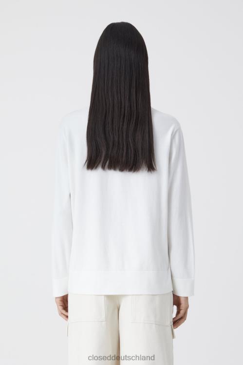 Kleidung Weiß 0RP8Z1473 CLOSED V-Ausschnitt gestrickt Frauen