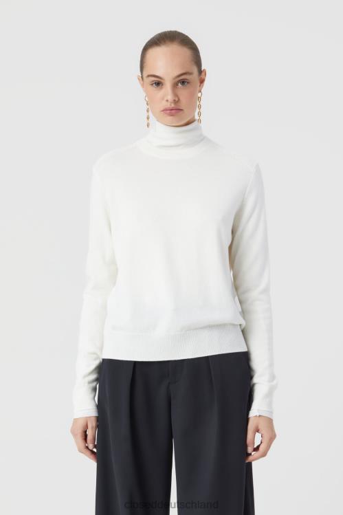 Kleidung Weiß 0RP8Z1520 CLOSED Feinstrick-Longsleeve Frauen