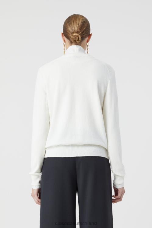 Kleidung Weiß 0RP8Z1520 CLOSED Feinstrick-Longsleeve Frauen
