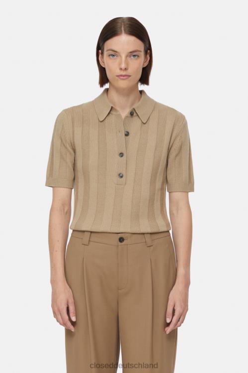 Kleidung brauner Zucker 0RP8Z405 CLOSED Poloshirt aus Kaschmirmix Frauen