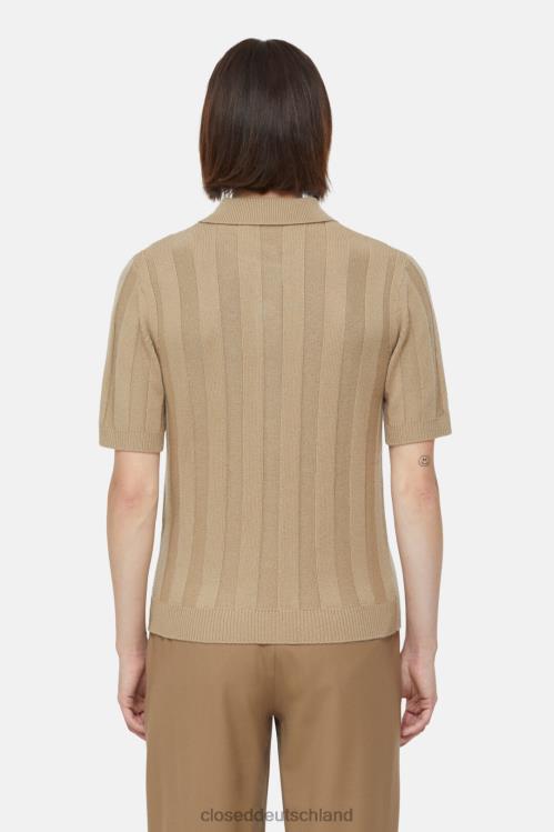 Kleidung brauner Zucker 0RP8Z405 CLOSED Poloshirt aus Kaschmirmix Frauen
