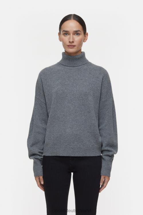 Kleidung dunkelgrau meliert 0RP8Z350 CLOSED Rollkragenpullover aus Kaschmirmischung Frauen