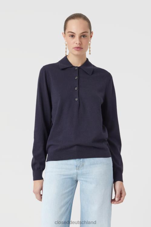 Kleidung dunkle Nacht 0RP8Z1478 CLOSED Feinstrick aus Baumwolle und Kaschmir Frauen