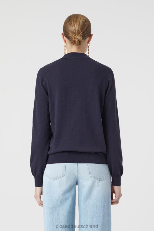 Kleidung dunkle Nacht 0RP8Z1478 CLOSED Feinstrick aus Baumwolle und Kaschmir Frauen