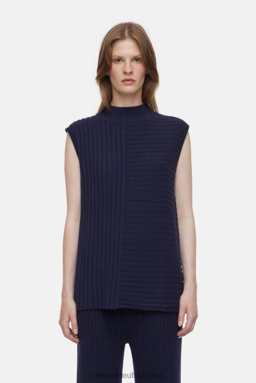 Kleidung dunkle Nacht 0RP8Z425 CLOSED Weste aus Kaschmirmix Frauen