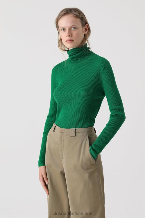 Kleidung grüne Patina 0RP8Z1521 CLOSED Rollkragenpullover aus Bio-Wolle Frauen
