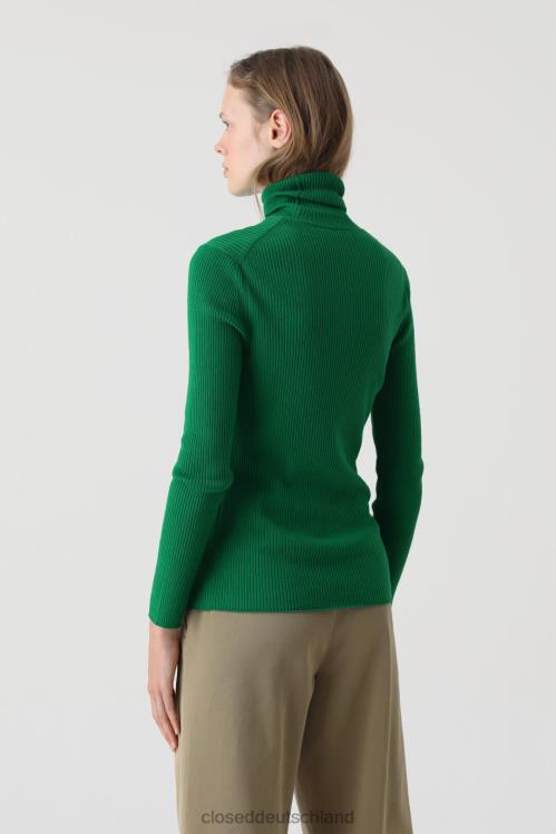 Kleidung grüne Patina 0RP8Z1521 CLOSED Rollkragenpullover aus Bio-Wolle Frauen