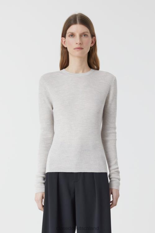 Kleidung grauer Alabaster 0RP8Z1507 CLOSED Feinstrick-Longsleeve Frauen