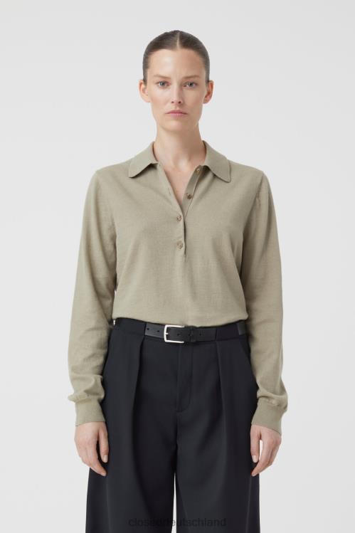 Kleidung grauer Marmor 0RP8Z1477 CLOSED Feinstrick aus Baumwolle und Kaschmir Frauen