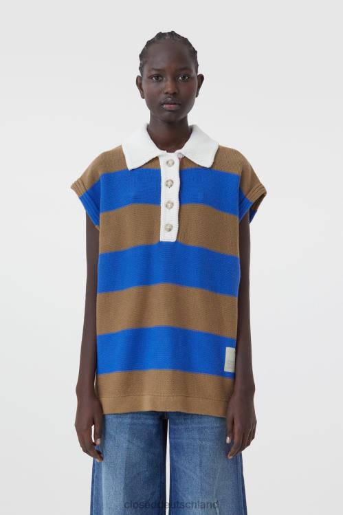 Kleidung naturfarben 0RP8Z1462 CLOSED ärmelloses Strickpolo Frauen