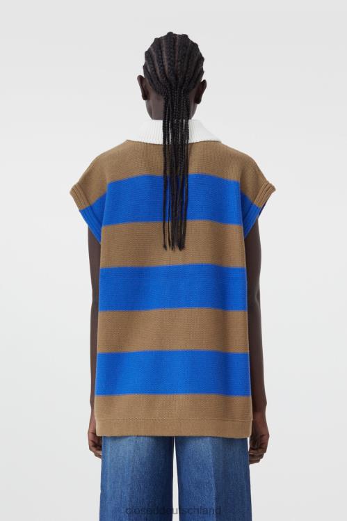 Kleidung naturfarben 0RP8Z1462 CLOSED ärmelloses Strickpolo Frauen