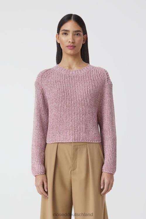 Kleidung rosa Lilien 0RP8Z1468 CLOSED Rundhalsausschnitt aus Bio-Baumwolle Frauen