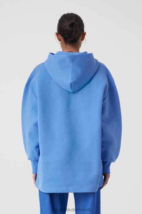 Kleidung Chambrayblau 0RP8Z584 CLOSED Kapuzenpullover mit Logo Frauen