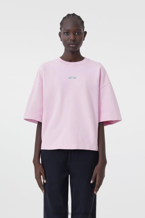 Kleidung Dahlie rosa 0RP8Z1701 CLOSED Kurzarm-Sweatshirt Frauen