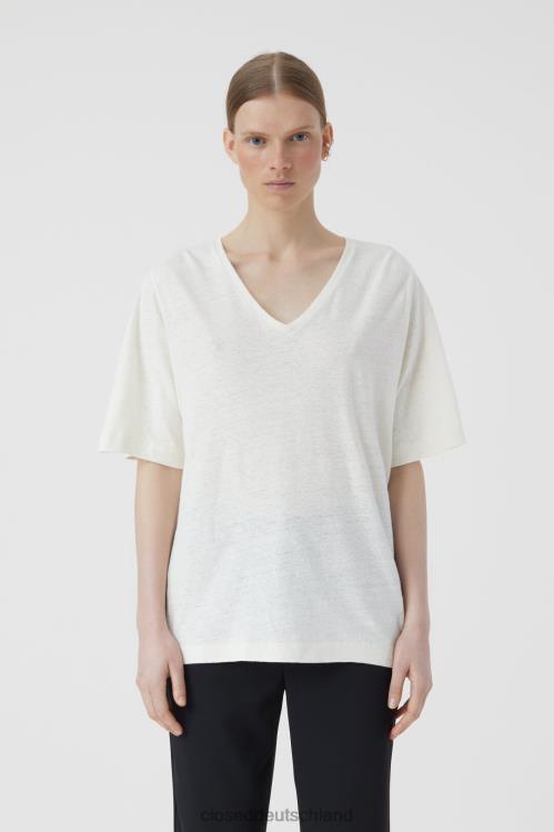 Kleidung Elfenbein 0RP8Z1697 CLOSED übergroßer V-Ausschnitt Frauen