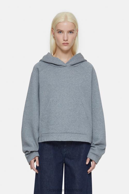 Kleidung Grau meliert 0RP8Z580 CLOSED Kapuzenpullover mit Logo Frauen