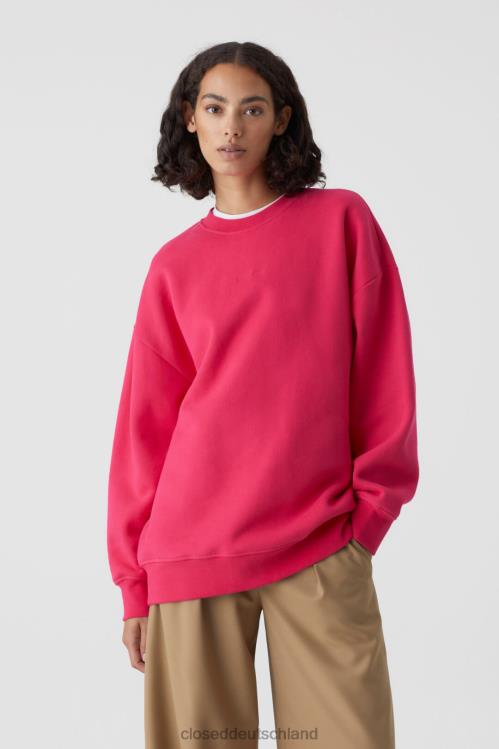 Kleidung Himbeerrosa 0RP8Z1713 CLOSED übergroßer Rundhalsausschnitt Frauen