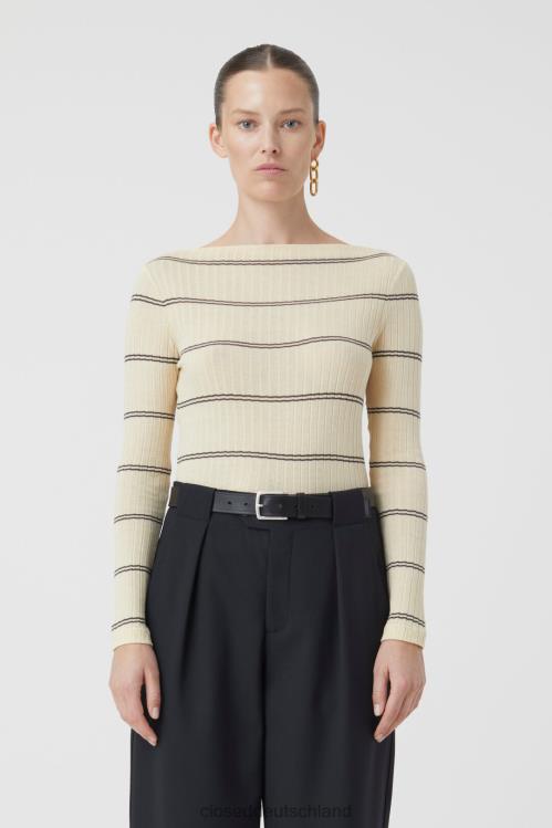 Kleidung Holunder 0RP8Z1658 CLOSED Langarmshirt mit Stehkragen Frauen