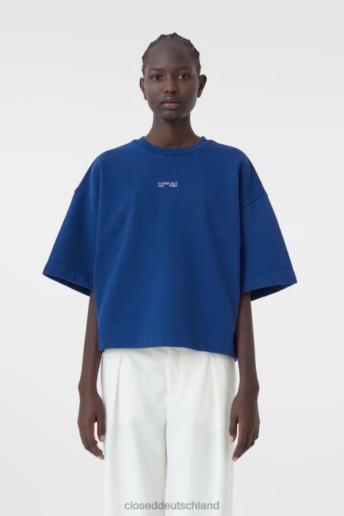 Kleidung Indigo Blau 0RP8Z1702 CLOSED Kurzarm-Sweatshirt Frauen
