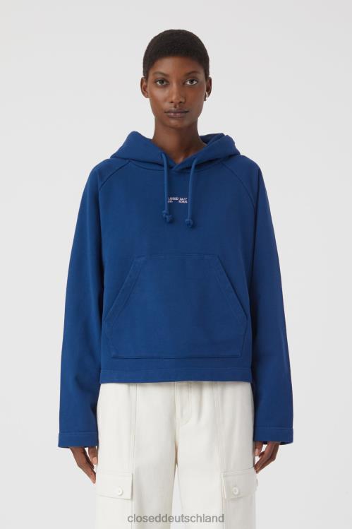 Kleidung Indigo Blau 0RP8Z1723 CLOSED Kapuzenpullover mit 24/7-Nähten Frauen