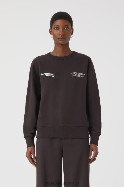 Kleidung Mokka 0RP8Z577 CLOSED Einfacher Rundhalsausschnitt Frauen