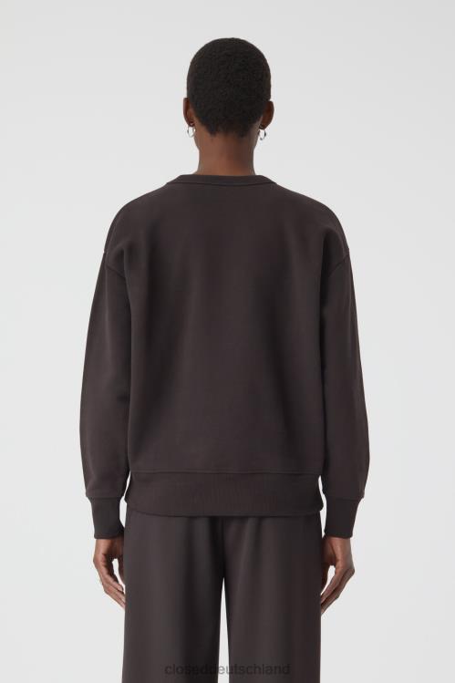 Kleidung Mokka 0RP8Z577 CLOSED Einfacher Rundhalsausschnitt Frauen