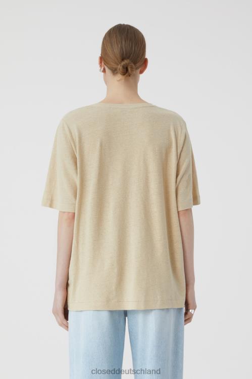 Kleidung Schilfbeige 0RP8Z1698 CLOSED übergroßer V-Ausschnitt Frauen