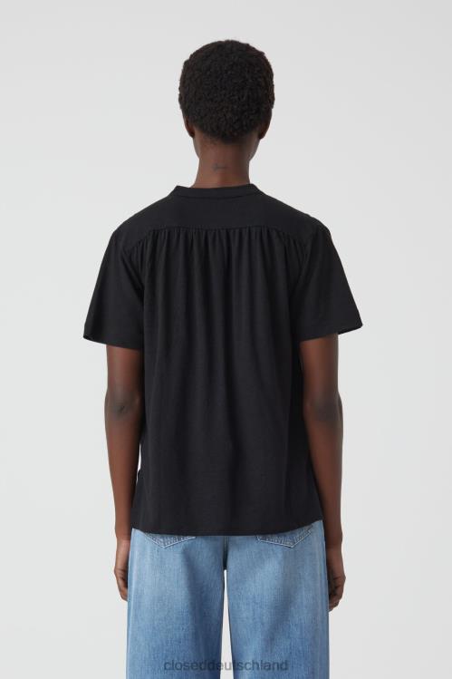 Kleidung Schwarz 0RP8Z1665 CLOSED Bluse mit Stehkragen Frauen