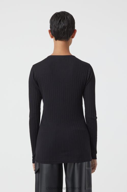 Kleidung Schwarz 0RP8Z1683 CLOSED Feinstrick-Cardigan Frauen