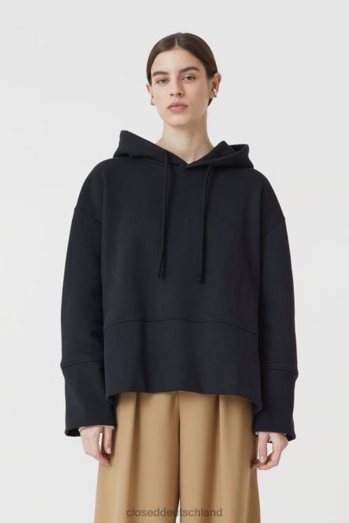 Kleidung Schwarz 0RP8Z1709 CLOSED Kurzer Kapuzenpullover Frauen