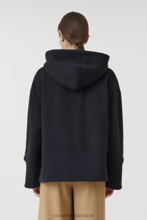 Kleidung Schwarz 0RP8Z1709 CLOSED Kurzer Kapuzenpullover Frauen